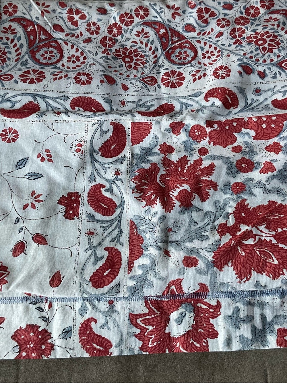 Lauren Ralph Lauren Kelsey Red Cream Bohemian Paisley King Duvet Cover Sets 3PCS - Picture 11 of 14